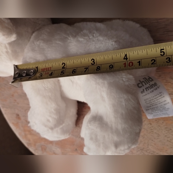 -Carters Child of Mine Plush Lamb Toy Rattle 2015 Soft Rattle Crinkle Feet Lovey - Picture 12 of 13